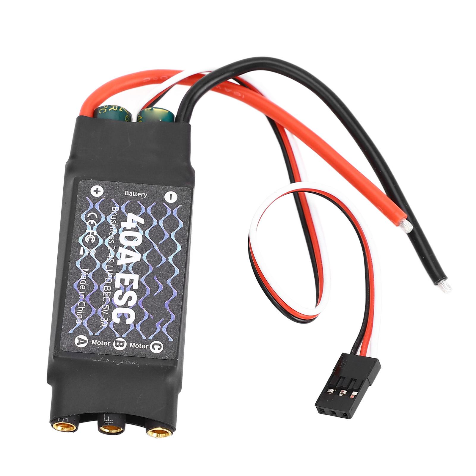 

Brushless ESC 40A Black Brushless ESC for RC Fixed Wing Aircraft Short Cable Version Without Plug