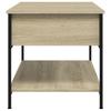 Coffee Table Sonoma Oak 100x50x50 cm Wood Based Material and Metal