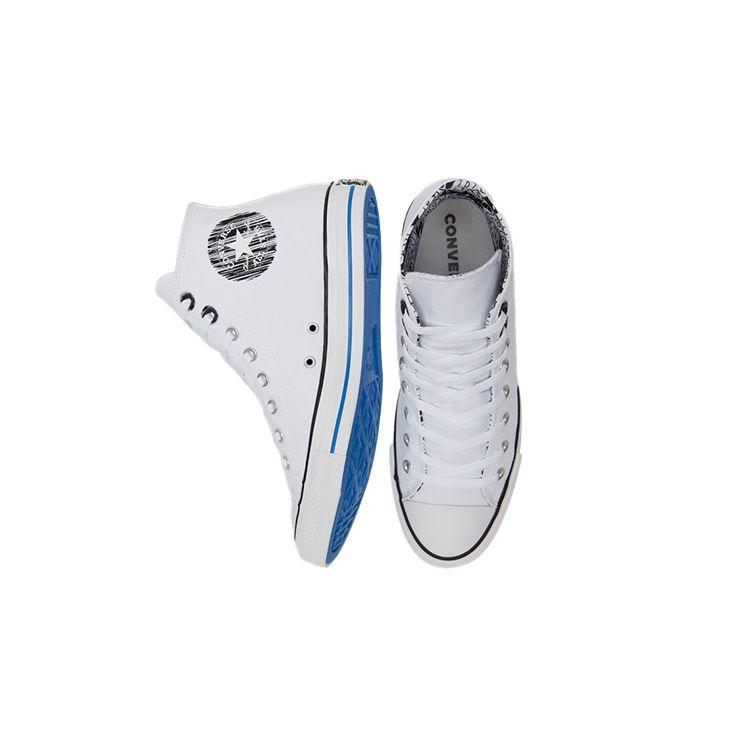 Converse Chuck Taylor All Star Vintage Versatile High-Top Canvas Sneakers Unisex Sneakers White Black 171964C