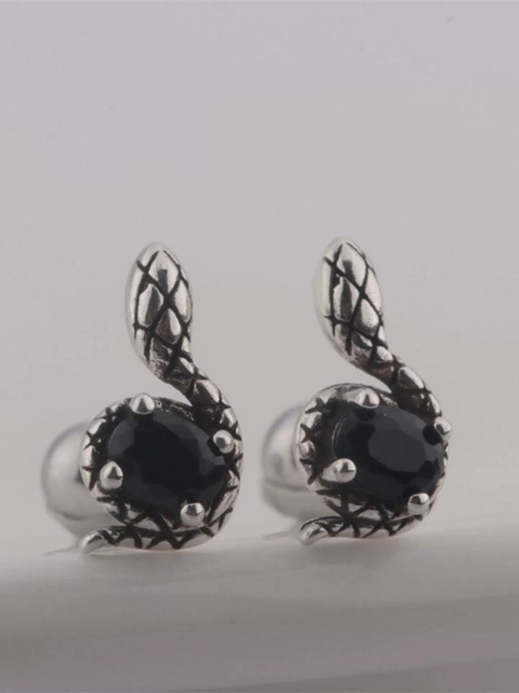 Punk Gothic Snake Screw Ear Stud Piercing Earrings For Men Women Fashion New Jewelry Gift Party Music Festival
