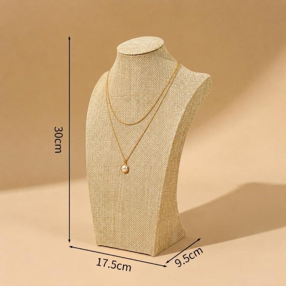 Human Shape Necklace Display Stand Velvet Cloth Ornament Holder Jewelry Show Rack  Home Showcase