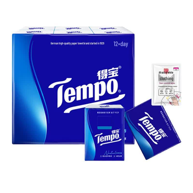 Tempo 4-Ply Unscented Pocket Tissues (12 Packs)