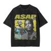 Design AAP Headscar Vintage Washed TShirt Men 100Cotton Clothing Streetwear Asaps  Oneck Short Sleeve