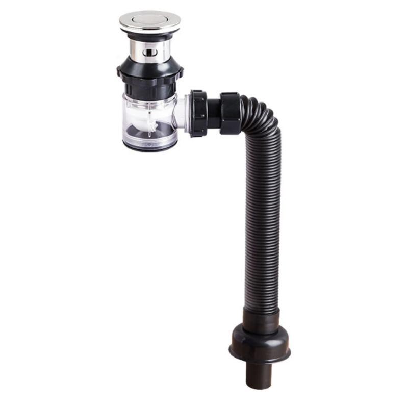 652F Washbasin Sink Drain Plumbing Flexible Drainages Tube Universal Flexible Sink Sewer Pipe Sink Strainer Drainages Hose