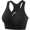 Shock-proof Gathering Plus Size Running Yoga Fitness Bra Hollow-out Beauty Back Front Zipper Sports Underwear Women