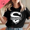 Love Mom Top Mother's Day T-shirt Super Mom Super Hero Mother's Day T-shirt Women's Clothing T-shirt Women's Comfortable Top