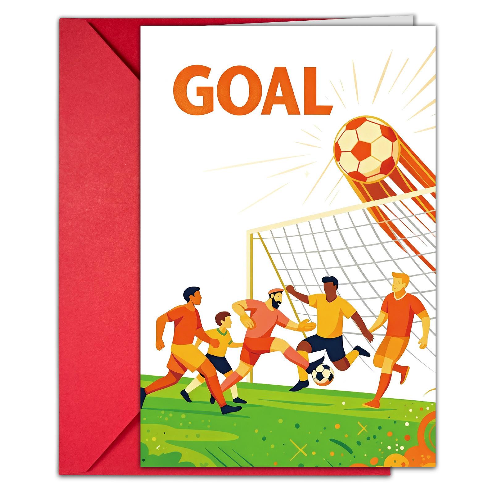 

1 Football-Themed Greeting Card Envelope Set, Fan-Exclusive Event Celebration Card T020402248