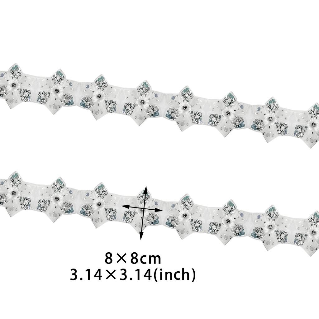 8Cm Three-Dimensional Flower Nail Diamond Sequin Lace Diy Bag Shoes And Hats Accessories Clothing Decorative Lace Accessories