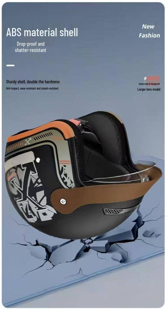 3C Certified Winter Electric Vehicle Safety Helmet: Unisex, Warm, Half-Helmet