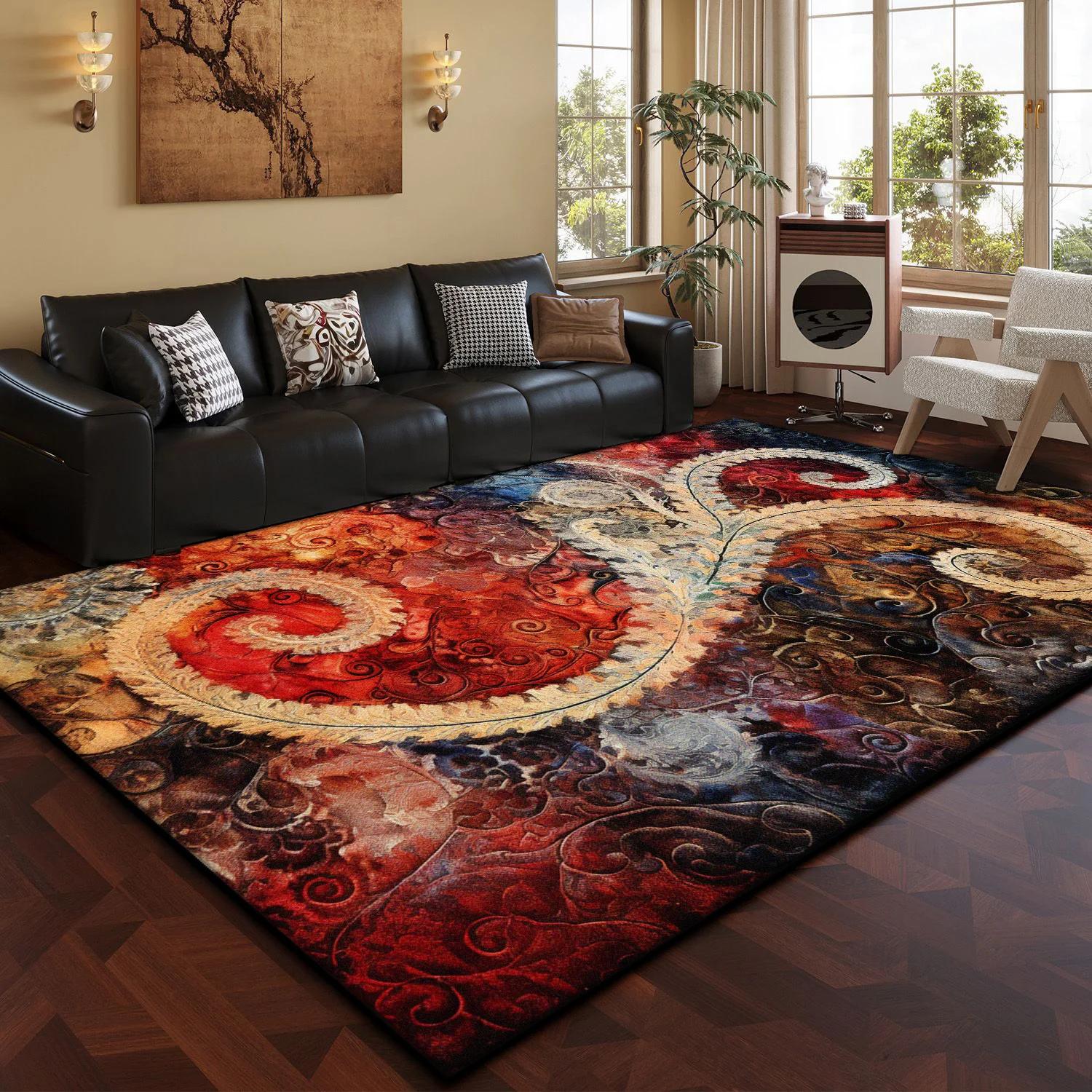 

Modern Abstract Style Decorative Rug for Living Room Antiskid Study Bedroom Large Carpet Room Decoration Home Mats Soft Washable 40x60cm