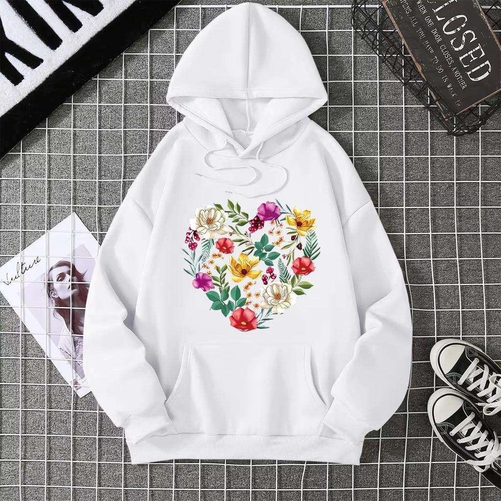 2025 Winter New Women's Hoodie High Street Unisex Style Double Pockets Sweatshirts Outerwear Plus-Size Women's Clothing CYXX225
