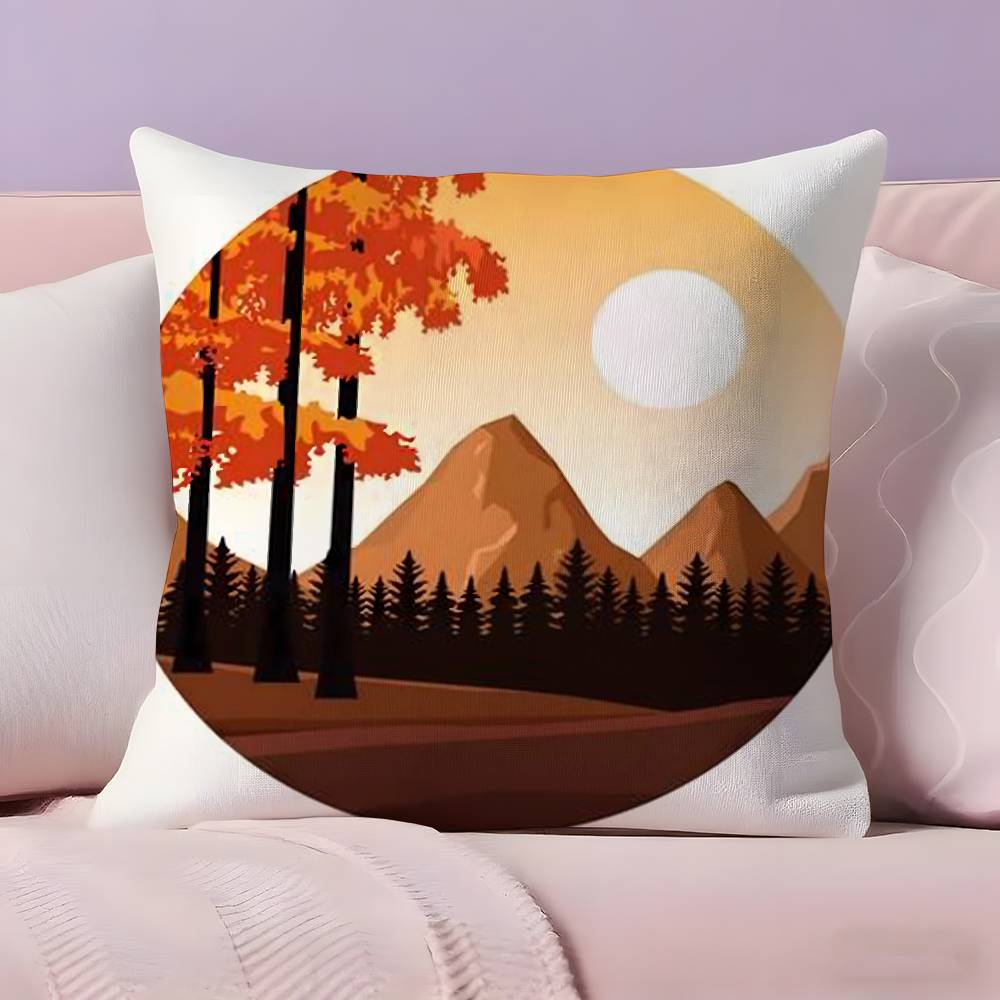 Classic Sunrise Cartoon Pillow Case  Ultra Soft Skin Friendly Fabric Cloud Like Comfort & Concealed Zipper