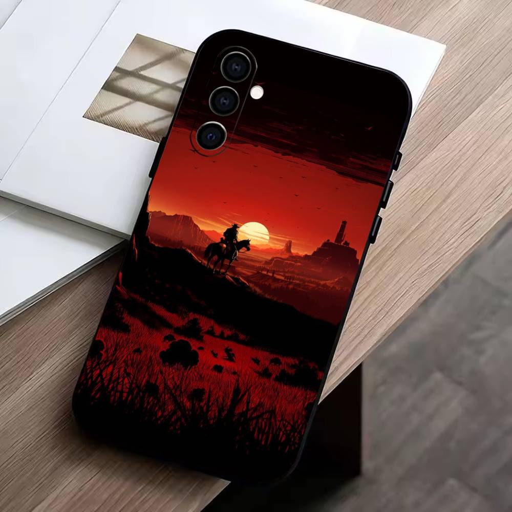game of the-Red Dead Redemption 2  Phone Case For Samsung Galaxy A73,A72,A71,A70,A53,A52,A51,Soft Silicone Black Cover