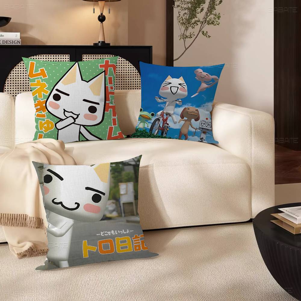 Inoue Toro CUTE Cat Personalized Pillow Cover Kids Bedroom Wild Party Decor Pillowcase Kid Birthday Shower Gift