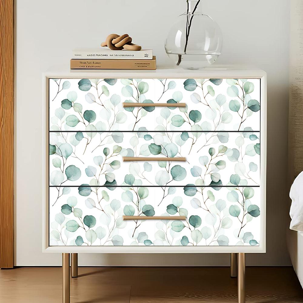 Eucalyptus Leaf Peel And Stick Wallpaper Green Leaf Self Adhesive Contact Paper for Home Nursery Decor Wall Mural