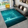 3D-Vortex-Illusionsteppich, abstrakter geometrischer optischer Teppich für Wohnzimmer, Schlafzimmer, Sofa, Fußmatte, Dekor, rutschfeste Bodenmatte