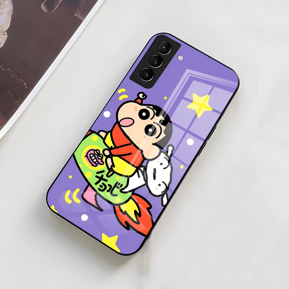 C-Crayon S-ShinChan Phone Case For Samsung A56 A36 A26 A16 A15 A25 A35 A55 A14 A34 A24 A54 Glass Case