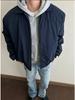 Men's Trendy Retro American Vibe Flight Jacket - Warm Padded Cotton Bomber with Lapel