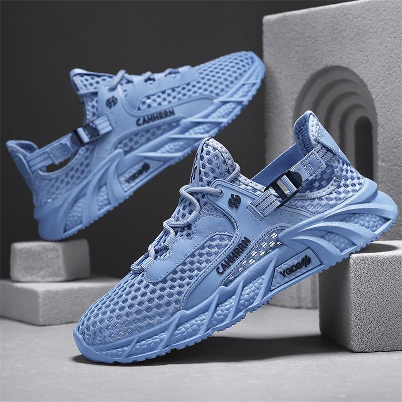 New Fashionable Men's Delicate Comfortable Flexible Breathable Anti Slip Wear-resistant Mesh Casual Sports Shoes Sneakers