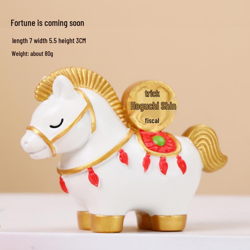 Tierkreiszeichen Jahr des Pferdes Harzfigur: Chinesisches Neujahrsornament & Geschenk