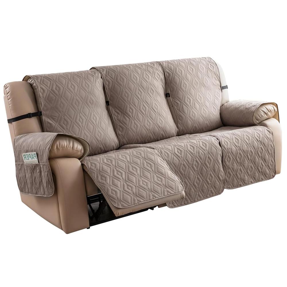 Antislip Fauteuil Bankhoezen 3-zits Elastische Band Bankhoezen Wasbare Meubelbeschermer voor Slaapkamer, Kantoor, Woonkamer