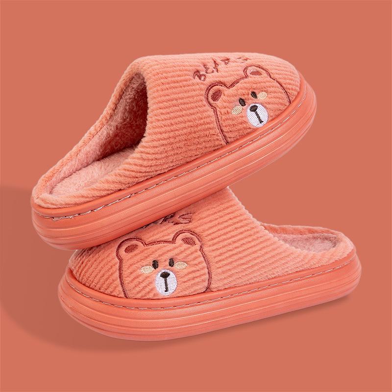 

Зимние домашние теплые плюшевые хлопковые тапочки для пар - Толстая подошва 36/37