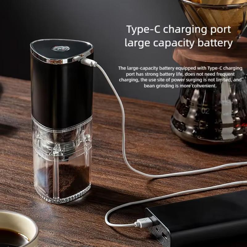 Elektryczny młynek do ziaren kawy Mały przenośny młynek Domowa kawiarnia Ziarna kawy Długotrwała żywotność baterii Maszyna do mielenia