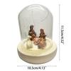Glass Christmas Led Nativity Scene Figurine Glowing Ornament Crafts for Festival Wedding Birthday Party Decoration