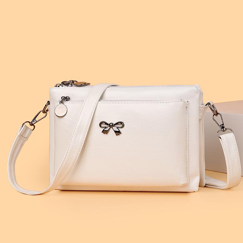 Messenger Bag Middle-aged Mother Bag Soft Leather Women's Bag Shoulder Bag