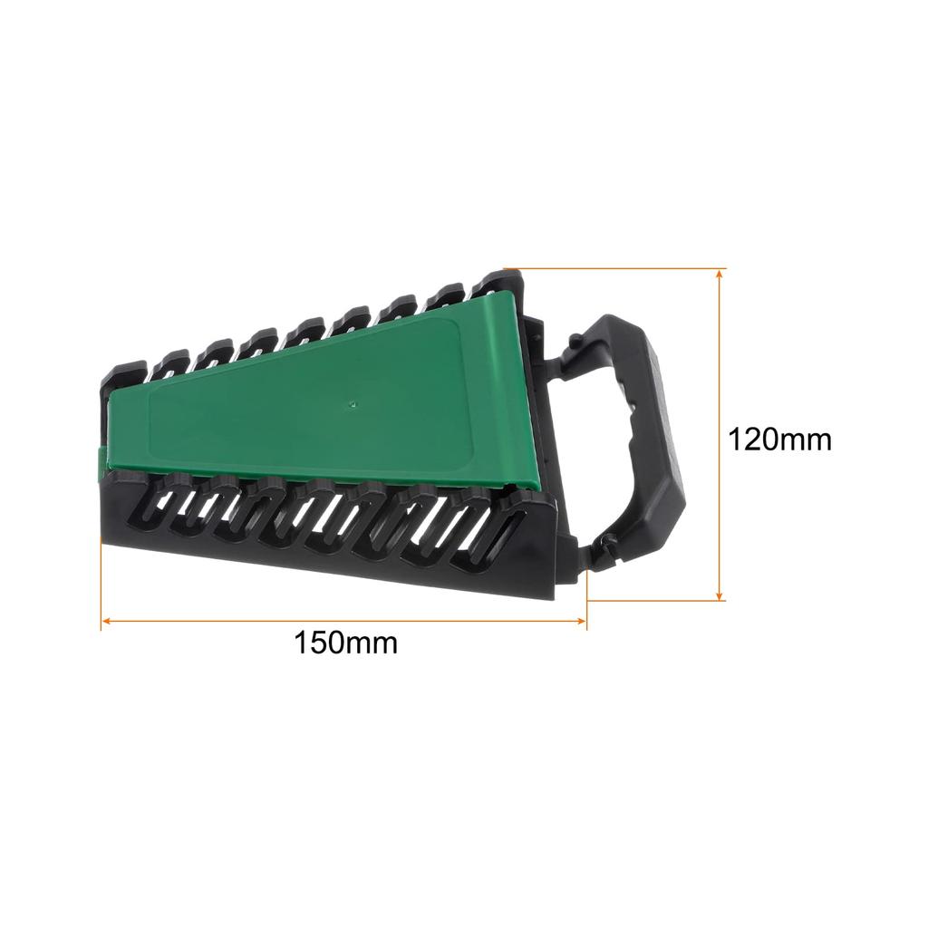Uxcell Wrench Wrench Wrench ABS Plastic Tool Holder with 150mm X Pack of 2 Organizer, Rack, Holder, 8-Slot Handle, 120mm,