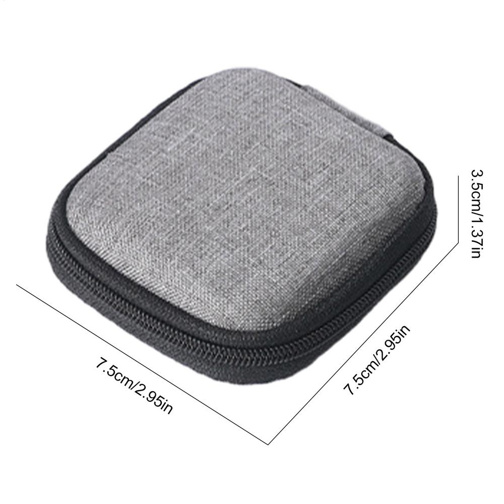 

Portable Mini Hard Shell Digital Gadgets Storage Boxes Bag Artificial Leather Earphone Charger Case Data Cable