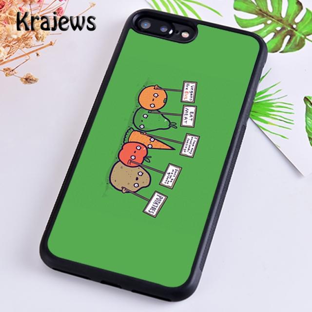 Krajews Vegan Vegetarians Animal Love Quotes Phone Case For iPhone 18 17 Air 16 15 14 plus 11 12 13 pro max coque Fundas