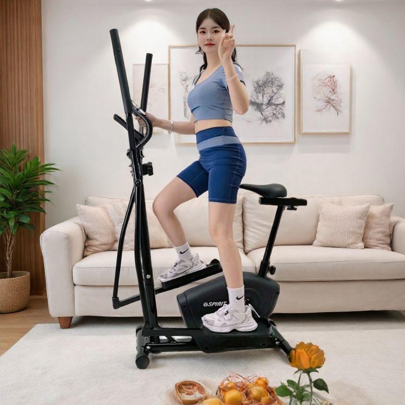 LCD Screen Indoor Elliptical Exercise Walker and Pedal Bike