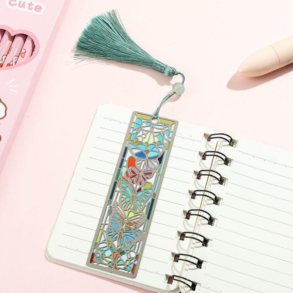 Cross Book Clip DIY Art Craft Oil Painting Style Bookmarks Index Divider Metal Bookmark