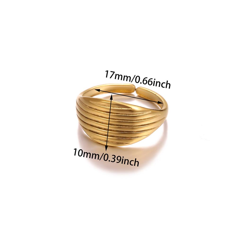 Sun Punk Anillos For Women Multilayer Broad Surface Opening Rings For Women Gold Color Stainless Steel Geometry New Ring Jewelry