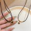 Starlight Tiger Eye Double Layer Necklace - Women's Niche Design Fashion Clavicle Chain 2025