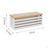 Wooden Power Strip Storage Box Wire Organizer Dustproof Cords Hider Cord for