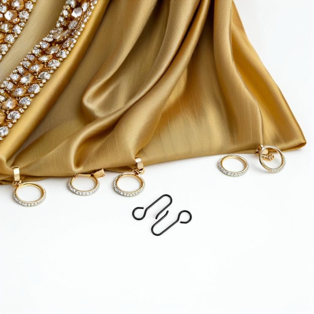 60Pcs Curtain Track Hooks S-Shaped Metal for Ceiling Mount Drapes Heavy Duty Slide Smooth Noise Reducing Home Decor