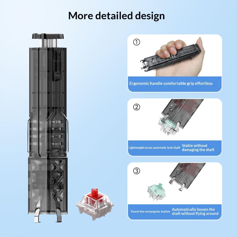 1/3/5Pcs Universal Keycap Shaft Remover Button Extractor Keyboards Accessories Kit 2 In 1 Keyboard Keycaps Switch Puller Opener