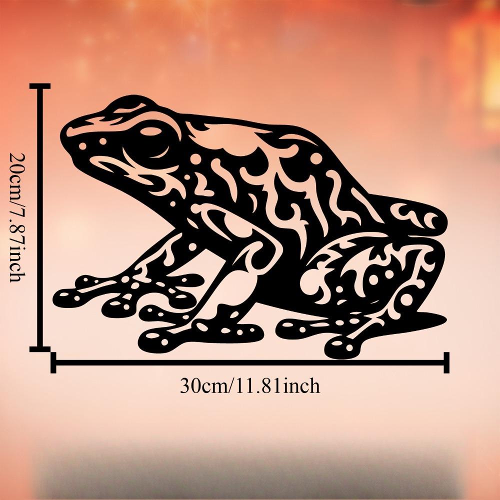 

1pc Iron Frog Wall Art, Weatherproof Garden Mural for Easter, Summer Party, Backyard Fence, Animal Decor, Outdoor Mount 12in