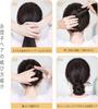 XUZOO Curly Hair Extensions, Band-Shaped Extensions, Twin Tail Wig, Ponytail Wig, Hair Extensions, Hair Extensions, Dance Recitals (Light Black)