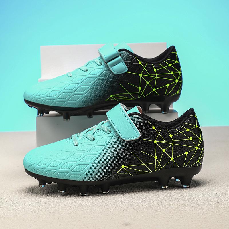 Large size football shoes men and women children broken nails tf artificial turf AG nails leather feet school game training shoes children