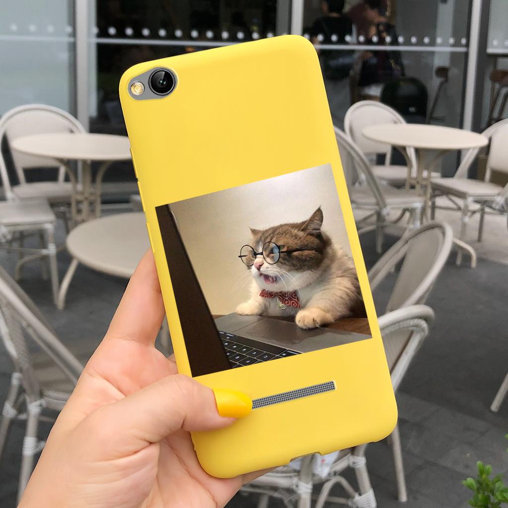 Phone Case For Xiaomi Redmi 4A 5A 6A 7A Case Lovely Cartoon Silicone Cover Candy Color Soft Funda For Redmi 4a 5 a 6a 7a Coque