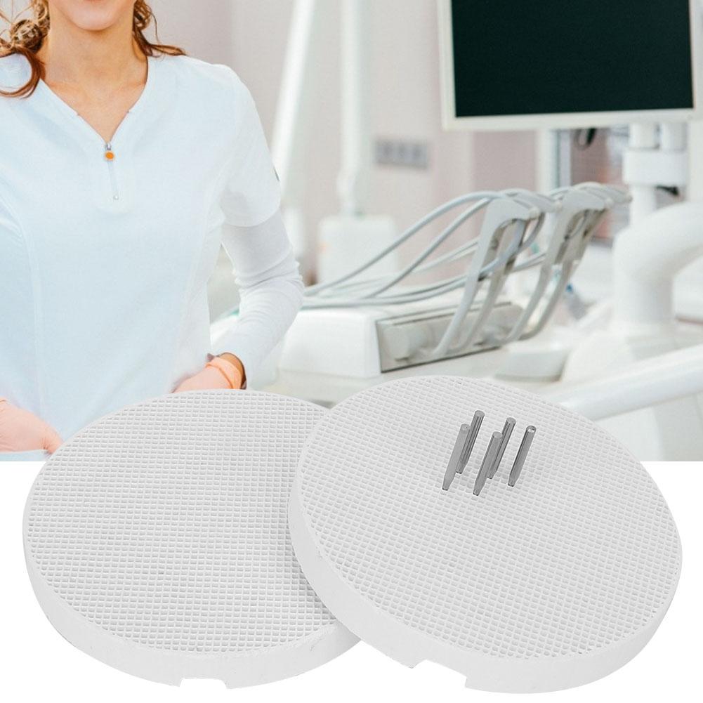 2pcs Round Firing Trays with 20pcs Pins for Dental Lab Dental Technician Supplies (Metal Pin)
