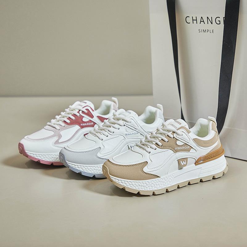 New Dad Shoes for Women's Spring Student Sports Running Shoes Casual Thick Sole Heightening