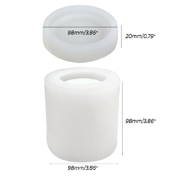 Cylinder Silicone Crafts Mould, 3D Geometric Candle Mold Candle Decorations Tool