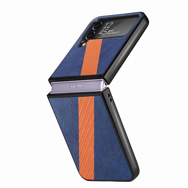 Ультратонкий матовый кожаный чехол для Samsung Galaxy Z Flip4 5g Flip 4 Zflip4 с защитой — фото 9