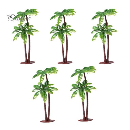 5Pcs Mini Coconut Palm Baum Modell Anlage DIY Landschaft Bonsai Puppenhaus Dekor