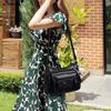 Women Shoulder Bag PU Leather Multi Zipper Pocket Adjustable Strap Purses Lady Casual Crossbody Bag
