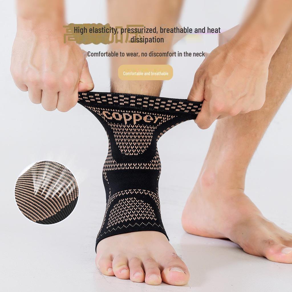 Breathable Copper Fiber Ankle Support for Sports and Sprains